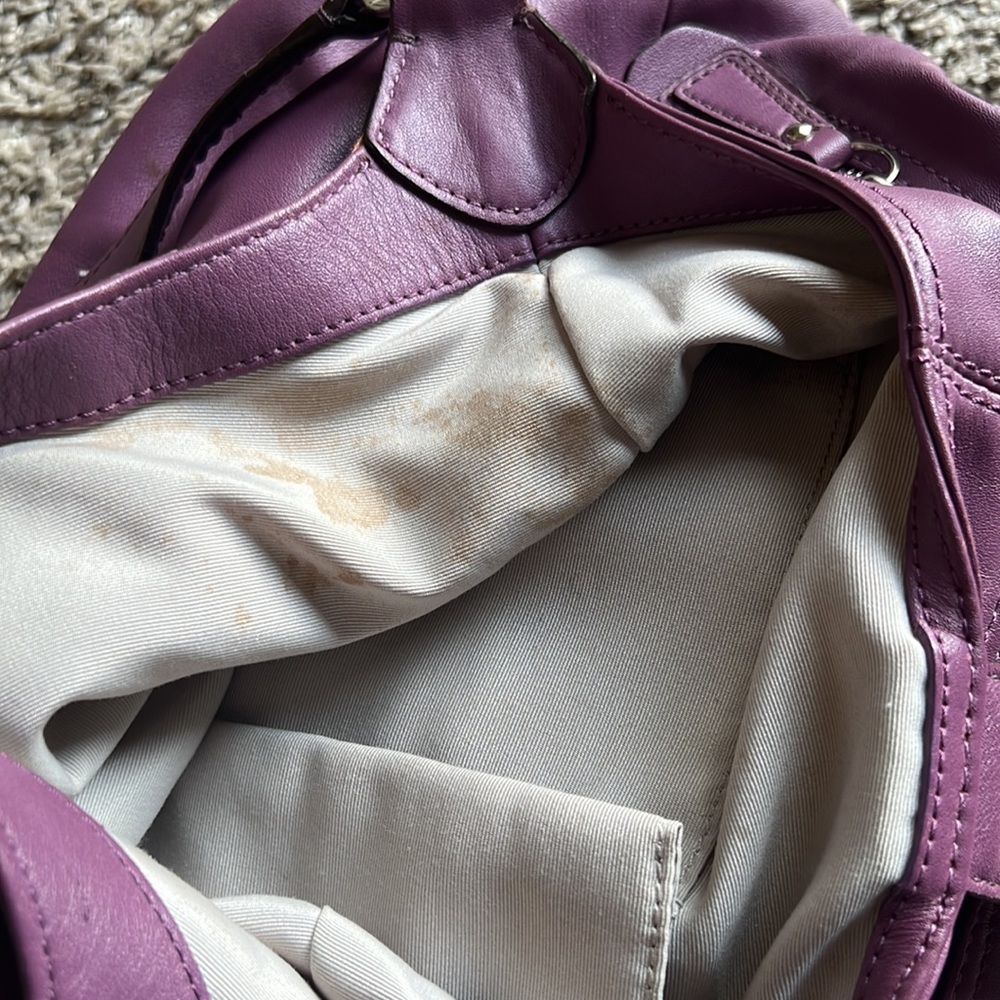 Coach Purple Leather Satchel - Picture 12 of 16